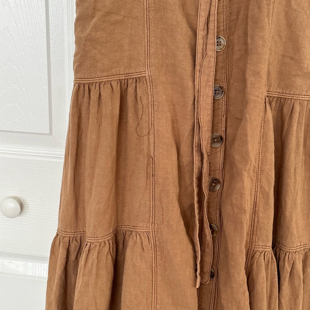 FREE PEOPLE CATCH THE BREEZE DRESS IN AMBER WAVES SIZE SMALL - Picture 8 of 16
